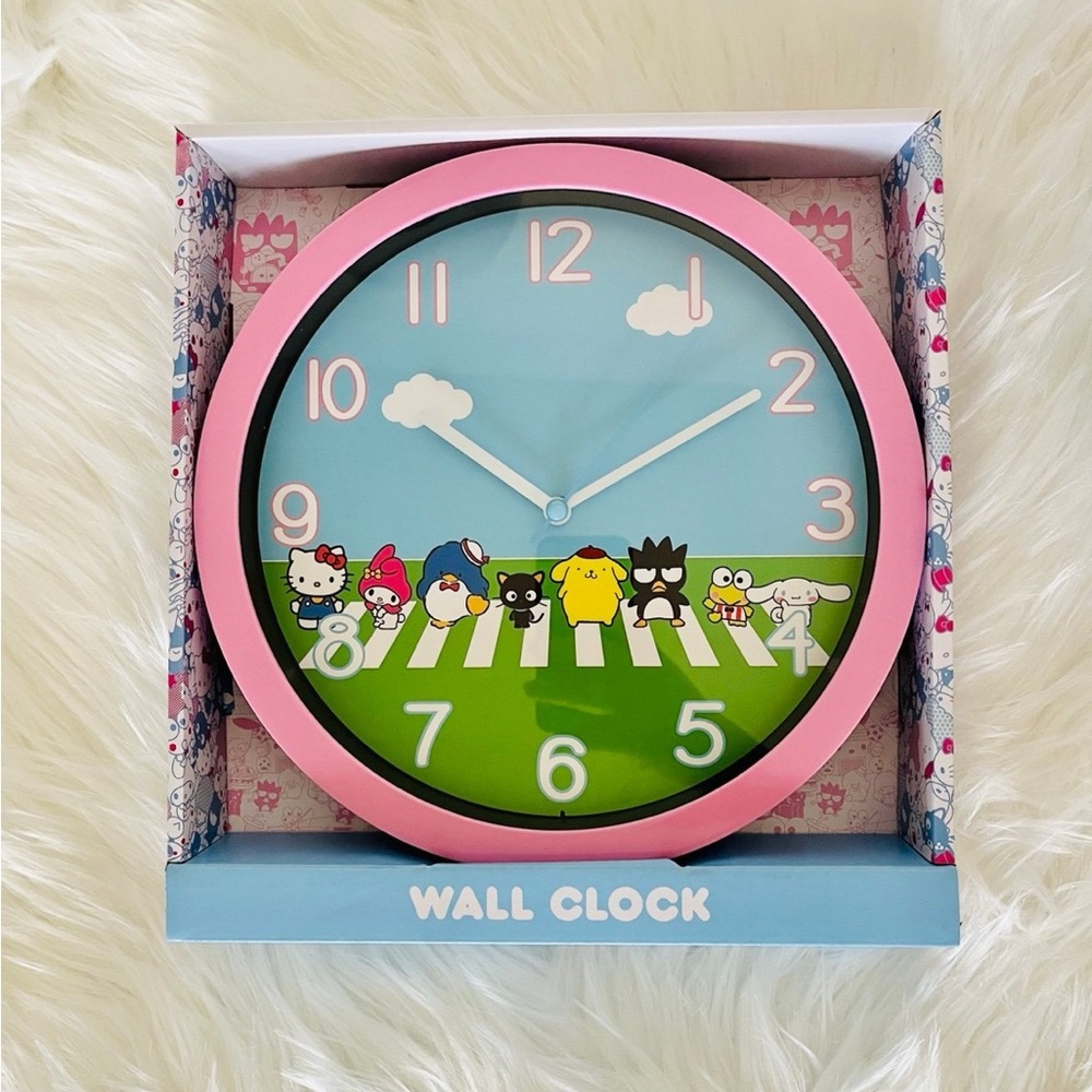 Sanrio Hello Kitty & Friends Pink Crosswalk Character Wall Clock